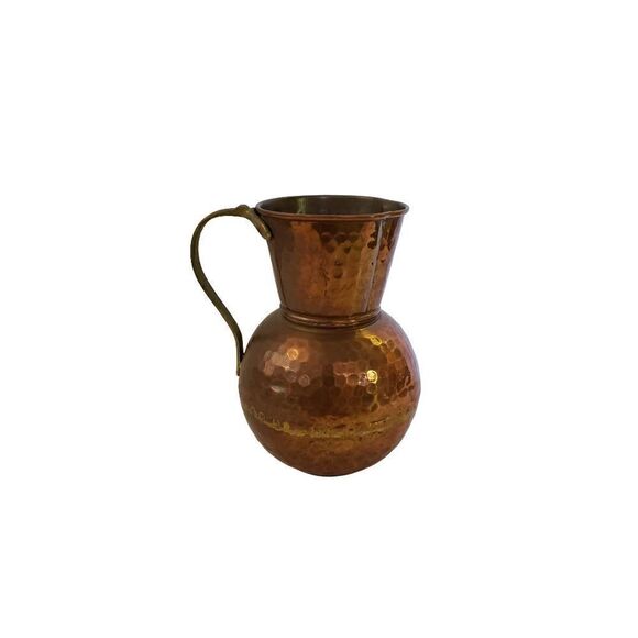 Copper Pitcher w/Brass Handle